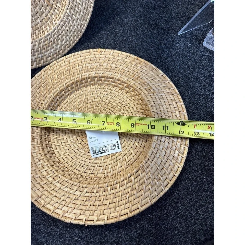 Vtg~IKEA~Woven Plate Chargers~12.5